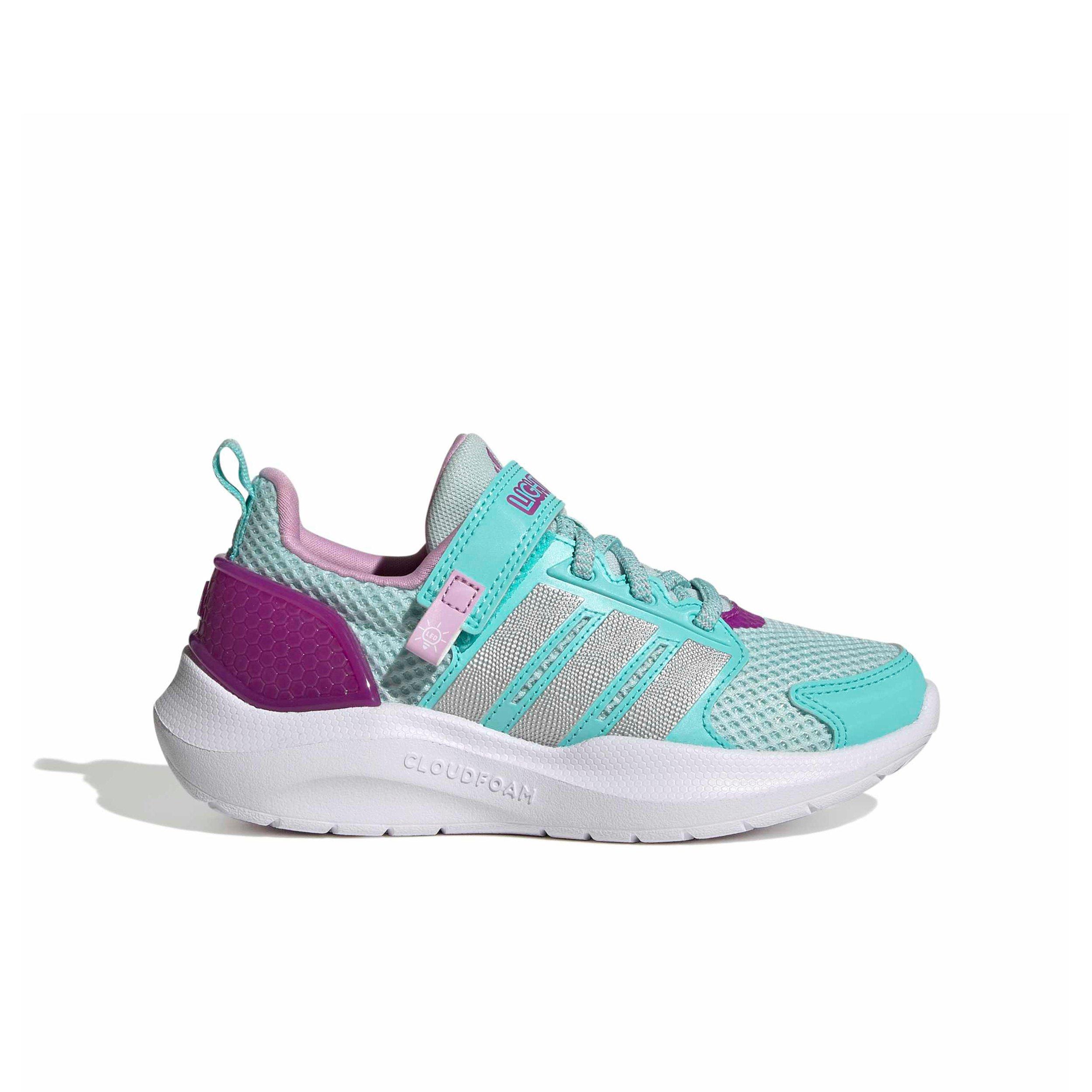 adidas Lightorama Runner "Halo Mint/Silver Metallic/Flash Aqua" Preschool Girls' Shoe - MINT/SILVER/AQUA